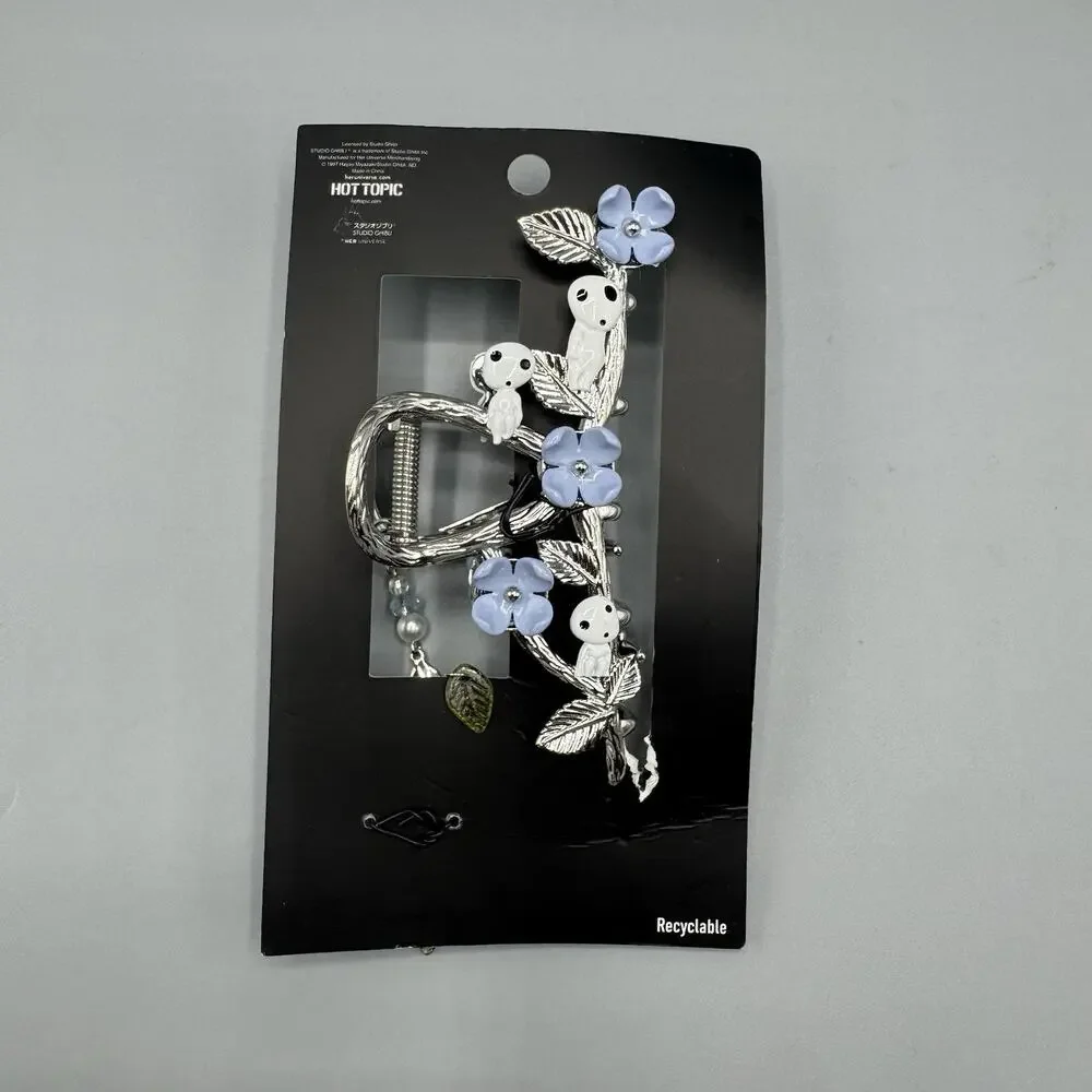 Studio Ghibli Princess Mononoke Kodama Flower Chain Claw Hair Clip NEW